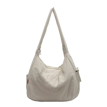 Qfdian Large Oxford Hobos Bags Women Solid Cloth Shoulder Bags Korea Style Canvas Packages Unisex Strong Big Leisure Or Travel Bags